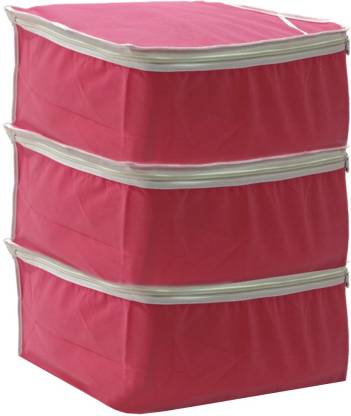 PRETTY KRAFTS Saree Cover Large/Wardrobe Organiser F1293_Pink3