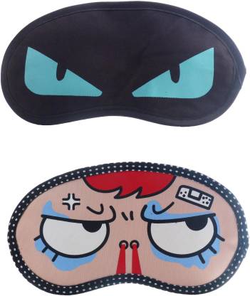 Jenna BlueEye-SuperAngry Cartoon Face Sleeping Eye Mask (Pack of 2) Eye Shade