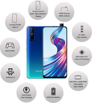 Vivo V15 (Aqua Blue, 64 GB)