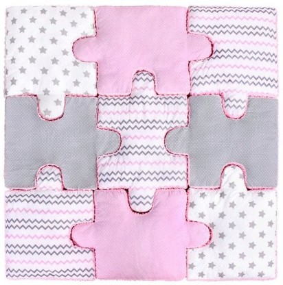 Lulando Set of 9 Puzzle Pillows For Children pink 