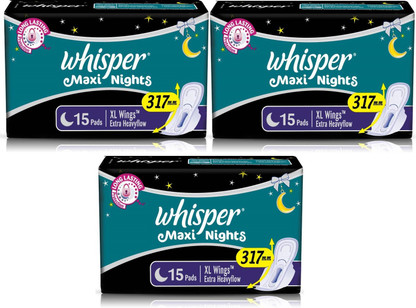 Whisper Maxi Nights XL Wings Sanitary 