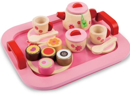 Playing Tea Party Kitchen Playset for Toddlers Including Tin Tea Set NUOBESTY 15pcs Princess Pretend Tinplate Teapot Party Set Pretend Toy Tea Set Role 