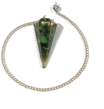 Green Diopside Gemstone Point Pendulum Dowsing Crystal Dowser Chakra Healing