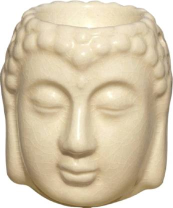 Lyallpur Stores Ceramic Impressive Meditating Buddha Aroma Diffuser Tealight Holder (White Color) With 30 ml Fragrance Oil (10 ml Each) & 4 Tealight Candles(Decorative Show Piece) Diffuser