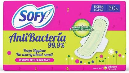 SOFY Anti Bacteria Extra Long Sanitary Pad (Pack of 30) Sanitary Pad