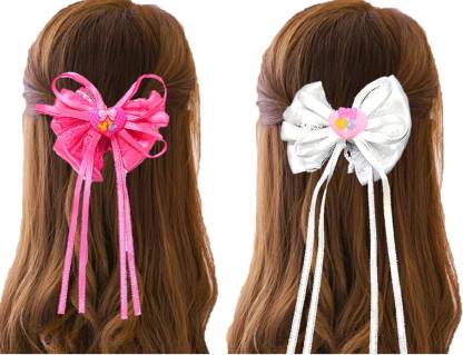 Proplady Style Girl Combo (Packof 2) Stylish Ribbon & Lace Bow Hair Clips,  Pins, Hair Clip Price in India - Buy Proplady Style Girl Combo (Packof 2)  Stylish Ribbon & Lace Bow