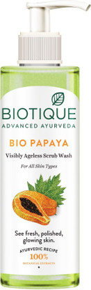 bio papaya scrub face wash