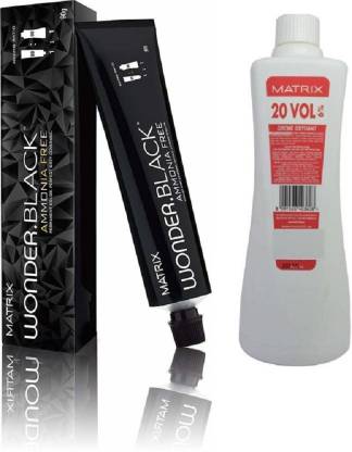 MATRIX Set Of 20 Vol. 6% Creme Oxydant Developer ( 135 ML) & Wonder Black  Brown Ammonia Free - 3N Hair Color (Black Brown Ammonia Free) , wbk3n -  Price in India,