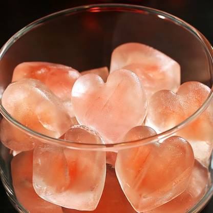 Anytech Set of 3 Heart Shape Multicolor Plastic Ice Cube Tray Set