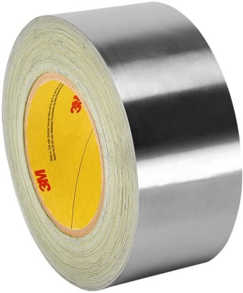 4 Width x 5yd Length 1 roll 3M 3380 Silver Aluminum Foil Tape 