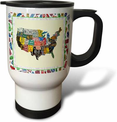 3dRose License Plate Game - Travel Stainless Steel Coffee Mug ...