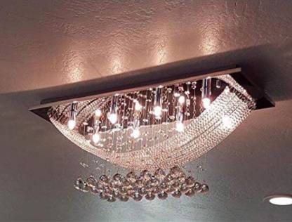 Crysta World Crystal Glass Ceiling Lamp, Ceiling Chandelier Lights India