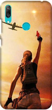 pnbee back cover for huawei y7 prime 2019 dub lx3 pubg girl hawai fire print mobile case cover