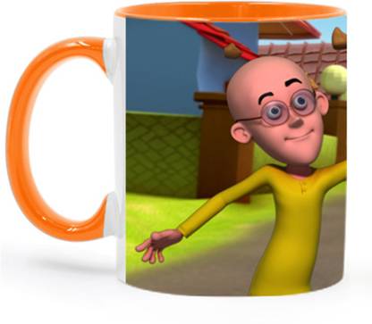 ARTBUG Motu Patlu Cartoon -2050-Orange Ceramic Coffee Mug Price in India -  Buy ARTBUG Motu Patlu Cartoon -2050-Orange Ceramic Coffee Mug online at  