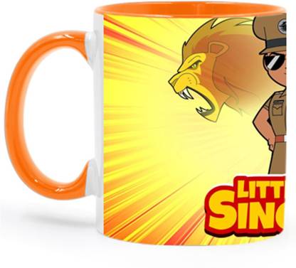 ARTBUG Little Singham Cartoon -2293-Orange Ceramic Coffee Mug Price in  India - Buy ARTBUG Little Singham Cartoon -2293-Orange Ceramic Coffee Mug  online at 