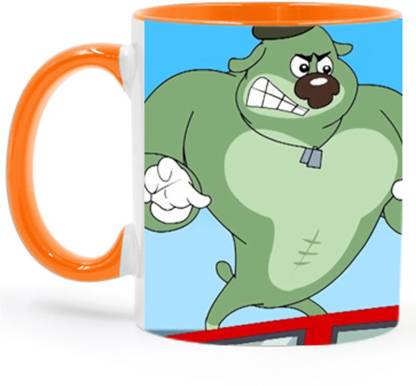 Ashvah Pakdam Pakdai Cartoon -2051-Orange Ceramic Coffee Mug Price in India  - Buy Ashvah Pakdam Pakdai Cartoon -2051-Orange Ceramic Coffee Mug online  at 