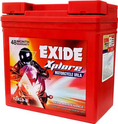 exide 12v bike battery price