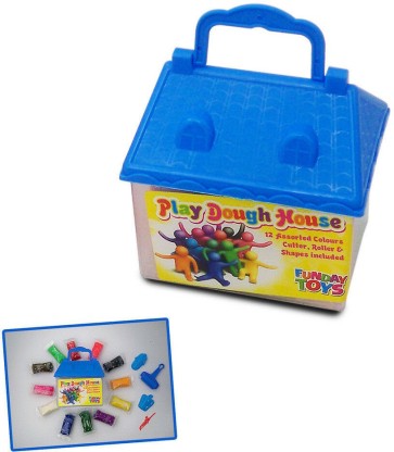 Play Dough House Kids Creative Activity Modelling Clay Mold Craft 12 Tube Shapes 
