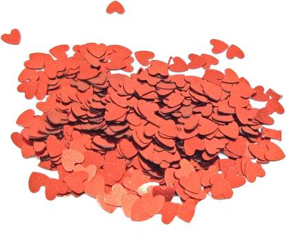 Aadya Crafts Glitter Heart Table Confetti Wedding Birthday Party Scatter 25g Heart Red