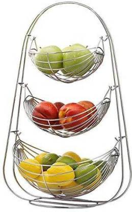 KEEPWELL Stainless Steel 3 Step Fruit & Vegetable Stand / Kitchen Rack /  Kitchen Accessories / Kitchen Sand For Home Stainless Steel Fruit &  Vegetable ...