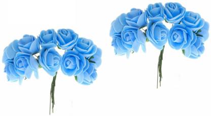 Confidence Rose Flower Hair Accessories For Girls And Kids Use For Side Hair  Pins, Sky Blue , Pack 2 Hair Pin Price in India - Buy Confidence Rose  Flower Hair Accessories For