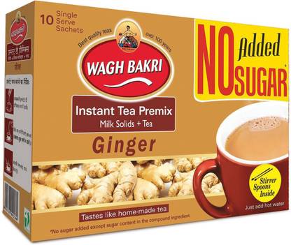 Wagh Bakri Instant Masala Chai Tea Unsweetened - 10