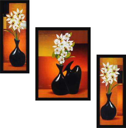 V Art Creations Texture Canvas Print Flower Painting With Black Framing Wall Painting Canvas 20 Inch X 14 Inch Painting Price In India Buy V Art Creations Texture Canvas