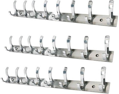 Stainless Steel Hook Pin Cloth Hanger Bathroom Wall Door Hooks for Hanging Key S 
