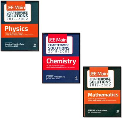 Arihant Jee Mains 3 Books Set Mathematics Physics Chemistry Chapterwise Solved Papers 2002 2019 With Included All 16 Question Papers Of January April 2019 Buy Arihant Jee Mains 3 Books Set Mathematics