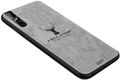 xec2us back cover for vivo v15 pro deer series soft fabric with anti slip grip camera protection case grey
