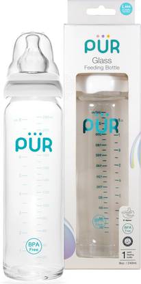 Pur 8 Oz Glass Feeding Bottle 240 Glass Baby Bottles Online In India Buy Pur Milk Feeding Bottle Products In India Baby Bottle With Silicone Nipple Flipkart Com