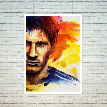 Messi Watercolor Painting Digital Print Rolled Paper Poster Furnish Marts Posters Abstract In India Art Design Nature And Educational Paintings Wallpapers At Flipkart Com - Pictures Watercolor Painting Images