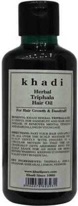 Khadi Pure Triphala Hair Oil (Pack of 1) Hair Oil - Price in India, Buy  Khadi Pure Triphala Hair Oil (Pack of 1) Hair Oil Online In India, Reviews,  Ratings & Features 