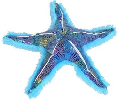 WILD REPUBLIC Starfish Plush, Stuffed Animal, Plush Toy, Sea Animals, Gifts  for Kids, Glitter Blue 16