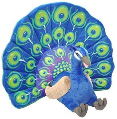 Wild Republic Peacock Plush Stuffed Animal - 30 Cm Cuddly Toy, Realistic Details, Surface Washable, Gift For Kids-1178334