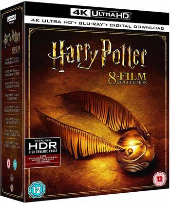 Harry Potter All 8 Movies Collection From Years 1 To 7 4k Uhd Digital Download 16 Disc Box Set Region Free Slipcover Fully Packaged Import Price In India
