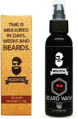 Muuchstac Beard Growth Oil 60 Ml And Beard Wash 100 Ml Hair Oil Price In India Buy Muuchstac Beard Growth Oil 60 Ml And Beard Wash 100 Ml Hair Oil Online