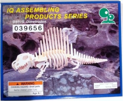 IQ Assembling Products Dinosaur Model D311 Dimetrodon Wooden 3d Skeleton Kit for sale online 