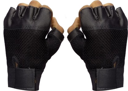 black finger cut gloves