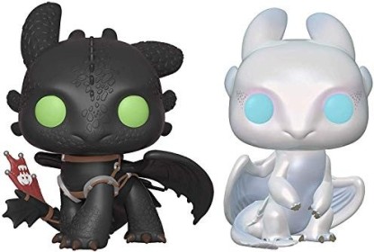 Movies Pop How to Train Your Dragon Toothless and Light Fury Vinyl Figures Set 