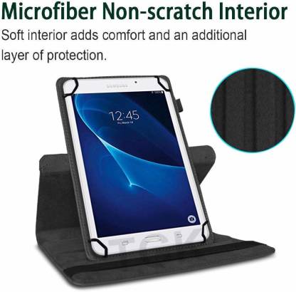 TGK Flip Cover for Samsung Galaxy Tab A T285 7 inch / 360 Degree Rotating Universal Case with Three Camera Hole