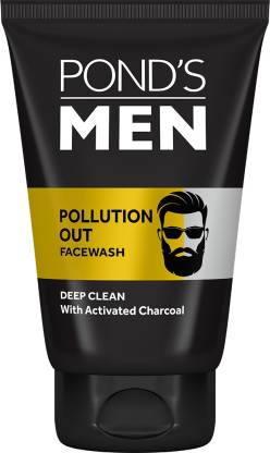 For 133/-(35% Off) Ponds Men Pollution Out Activated Charcoal Deep Clean Facewash Face Wash (100 g) at Amazon India