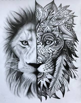 Voorkoms Half Lion Face Tattoo Price In India Buy Voorkoms Half Lion Face Tattoo Online In India Reviews Ratings Features Flipkart Com