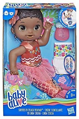 Baby Alive Shimmer N Splash Mermaid Black Hair Shimmer N Splash Mermaid Black Hair Shop For Baby Alive Products In India Flipkart Com