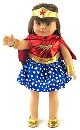 American Fashion World Wonder Woman Inspired Outfit with Shoes 18 Inch Doll  Clothes - Wonder Woman Inspired Outfit with Shoes 18 Inch Doll Clothes .  shop for American Fashion World products in India. 