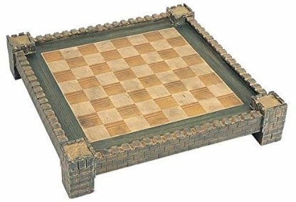 17" Fortress Medieval Chess Board 1.5" Playing Square New 