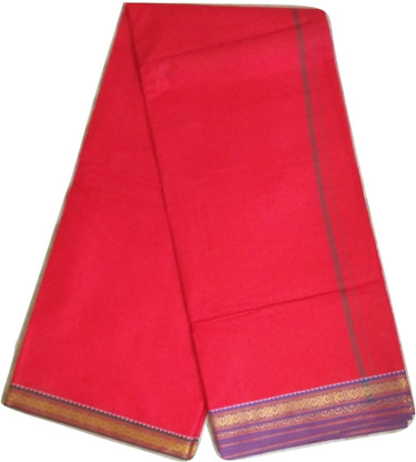 Red Color Solid Men Dhoti 