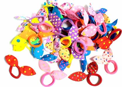 ANNA CREATIONS Girl's Rabbit Ear Hair Tie Rubber Bands Style Ponytail  Holder (Multicolour) -24 Pieces Hair Band Price in India - Buy ANNA  CREATIONS Girl's Rabbit Ear Hair Tie Rubber Bands Style