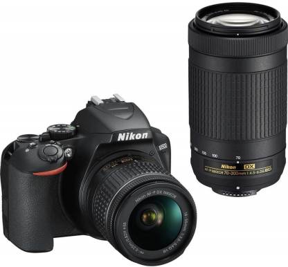 Nikon D3500 DSLR Camera Body with Dual lens: 18-55 mm f/3.5-5.6 G VR and AF-P DX Nikkor 70-300 mm f/4.5-6.3G ED VR