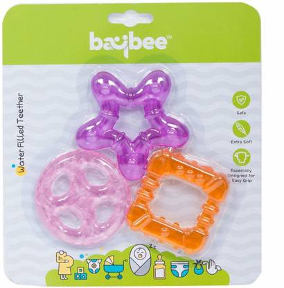 Baybee 3 Pcs Teething Toys For Best Baby Teether Massage Molar Teeth Soother With Soft Sensory Bpa Free Natural Silicone Teethers Toy For Babies Orange Rattle Price In India